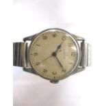 An Omega British Military issue, gents, manual wind, stainless steel backed wristwatch, circa 1940