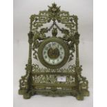 An early 20th century oriental, brass cased clock in the form of a hanging gong with VAP Brevette