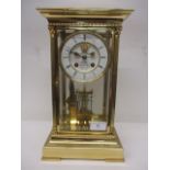 A modern brass cased mantle clock made by Epee and sold as a limited edition of 889/2500 by Franklin