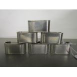 Just Anderson Denmark, a set of six pewter napkin rings, no 1361