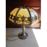 An early 20th century Art Deco style table lamp