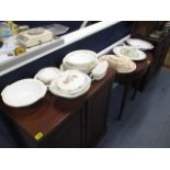 Tableware to include a Royal Grafton Marlborough dinner service and a Woods Ivory Ware part dinner