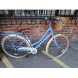 A Pendleton Classic blue coloured ladies bike with basket