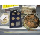 British coins to include Victorian and other pennies, half-crowns, threepenny pieces, other coins to