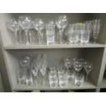 A quantity of Stuart Crystal drinking glasses and others