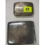 Two silver cigarette cases