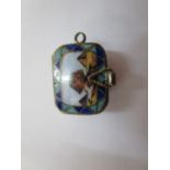An early 20th century enamelled and 800 silver pendant in Egyptian revival style, in the form of a