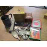 A mixed lot to include a Twirly Whirly puzzle, a Ronson lighter, a ruler and other items