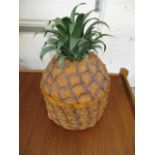 A retro ice bucket in the form of a pineapple