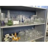 A quantity of glassware to include bowls, drinking glasses and vases