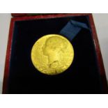 A small gold Victorian Jubilee medal, Official Royal Mint issue by G W De Sailles, observe with