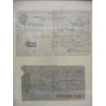 Two British £1 banknotes to include an 1814 example NO 37482 and a Rochdale Bank note dated 1820,