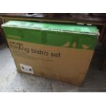 A boxed low level Bistro set