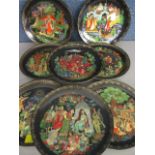 Eight Russian collectors wall plates, circa 1980