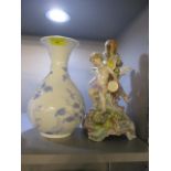 A Lladro vase together with a 19th century Austro -German vase