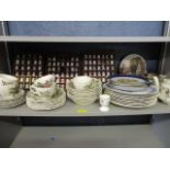 Mixed china to include a Meakin tea service, Limoges china, thimbles and other items