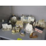 A small section of ceramic model houses to include Felsham and others