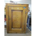 A Victorian pine corner wall hanging unit, 33" h x 23" w