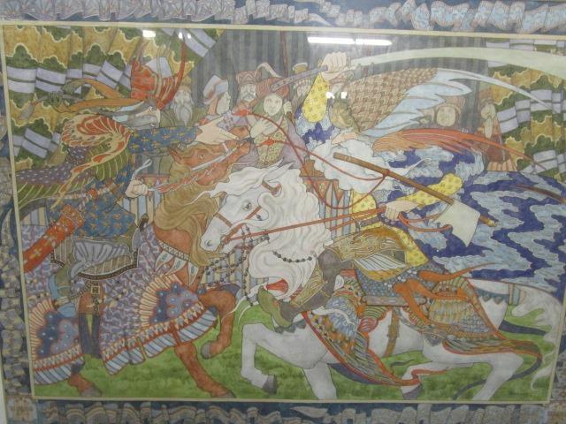 Mary Tozer b.1947 - a medieval illustrative battle scene, watercolour, signed lower right corner, - Image 2 of 7