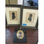 Three 19th century silhouette miniatures