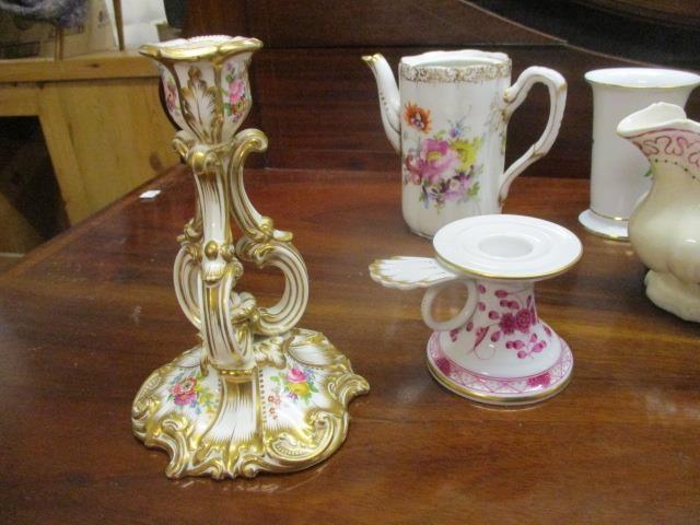 19th Century and later English and continental ceramics to include a Meissen candle holder, a - Image 2 of 2