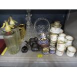 Ceramics and glassware to include a Royal Worcester coffee set, a child's Victorian tea service,