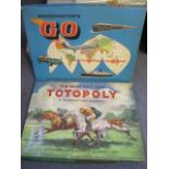 A 1961 'Go' board game, together with a 1949 'Totopoly' board game