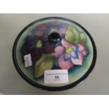A Moorcroft Clematis pattern powder bowl and cover,