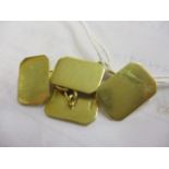 A pair of 18ct gold cufflinks with canted corners