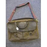 A Barbour wax and leather Tarras messenger bag