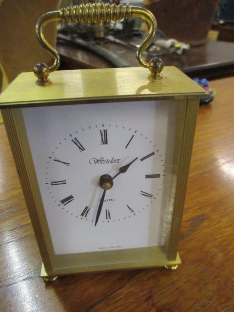 Mixed silver plated items to include cutlery, together with a carriage clock - Image 2 of 2