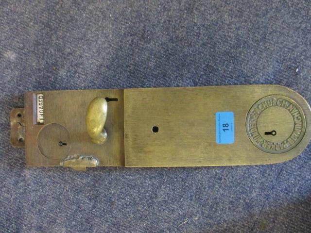 A Parker, Winder & Achurch of Birmingham public lavatory door handle, together with a Power Craft - Image 2 of 3