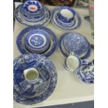 Wedgwood blue and white tableware and others