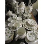 A quantity of Wedgwood Wild Strawberry bone china table ware and dressing table items