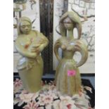 Two Fulham pottery figures by Eric Griffiths