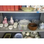 A selection of china and glassware to include Camella, a Royal Doulton figurine and Fragrance, a