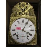 A 19th century French Comtoise clock, the white enamel dial signed Louis Badoz, au pay