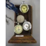 Three Ingersol pocket watches, together with an early 20th century silver, open faced pocket watch