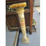 An onyx pedestal, 39 2/8" h A/F