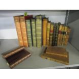 A quantity of leather bound Antiquarian books to include Life and Work of the People of England by