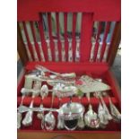 A canteen of silver plated 6 setting Kings pattern cutlery