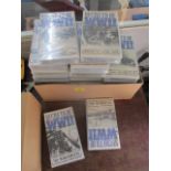 A complete set of twenty six VHS videos of World War II in cellophane wrappers