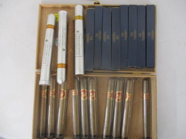 Cigars comprising ten Monte Canavio, three Romeo Y Julieta Churchills and eight Caribes