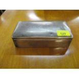 A silver cigarette box