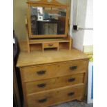 An early 20th century pine dressing table