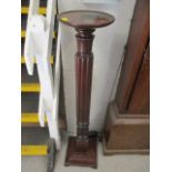 A Victorian mahogany torchere stand, 48 1/4"h