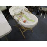 A cane baby's crib