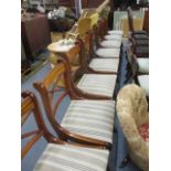 A set of eight mahogany dining chairs