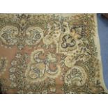 A large rug with floral decoration, 131" x 103"