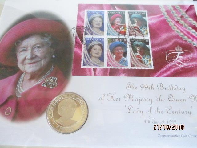 The Queen Mothers 80th Birthday stamp album containing stamps, first day covers and a